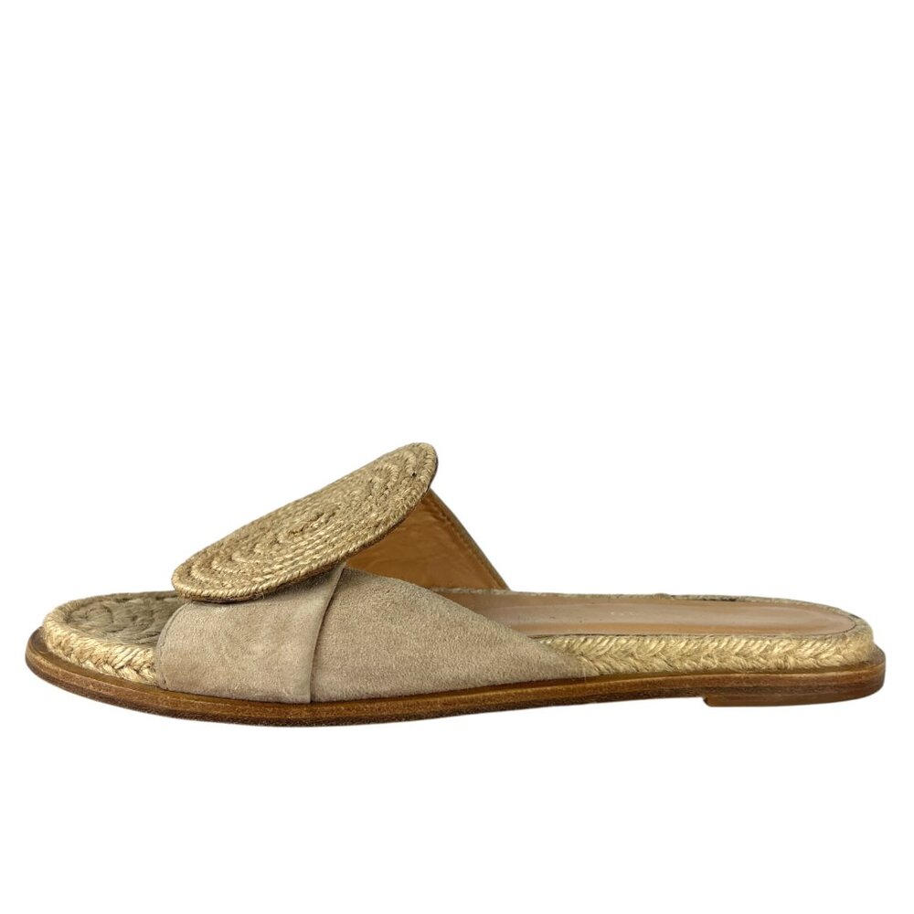 Paloma Barceló Emilie Suede Slide Sandals in Nude Jute Size US 5 ½ or 6 EU 36 - Picture 5 of 11